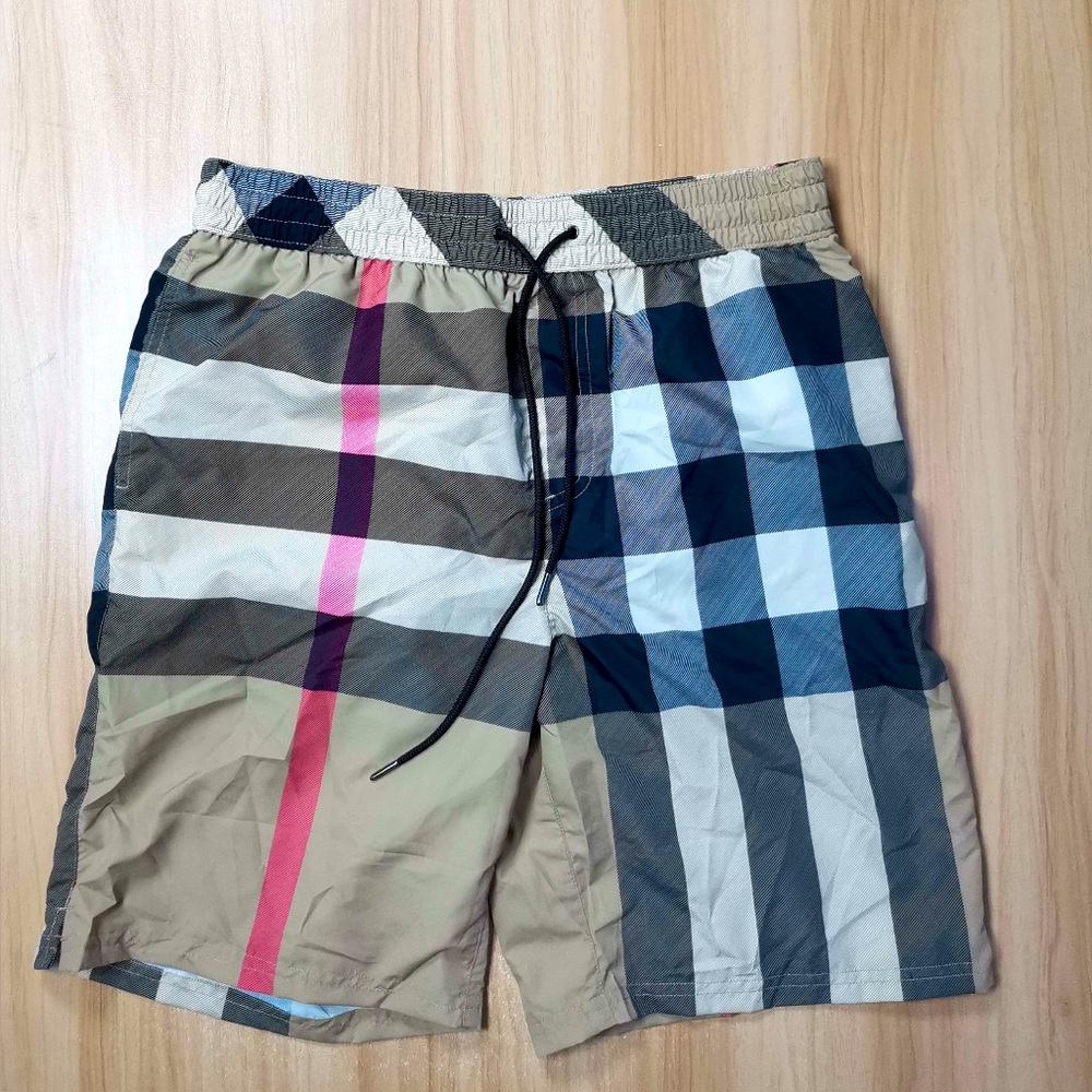 Burberry Multicolor Check Men Shorts Hybrids